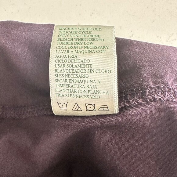 Tangerine Womens XXL Plum High-Waisted Leggings W/Ruched Side Details Stretchy F - Picture 6 of 10